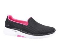 Skechers Womens Go Walk 6 Big Splash Lightweight Trainers Black Hot Pink UK Size 5 (EU 38)