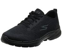 Skechers Women's GO Walk 6 Bold Vision Road Running Shoe, Black Textile/Trim, 4.5 UK