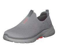 Skechers Women's GO Walk 6 Glimmering Sneaker, Gray Textile/Coral Trim, 4 UK