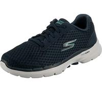 Skechers Women's GO Walk 6 Iconic Vision Sneaker, Navy Textile/Turquoise Trim, 8 UK