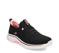 Skechers Women's GO Walk 7, Black Textile/Hot Pink Trim, 6.5 UK