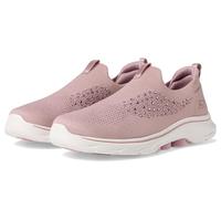 Skechers Womens Go Walk 7 Bling, Mauve, 5.5