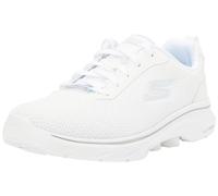 Skechers Women's Go Walk 7 Clear Path Sneaker, White Textile/Trim, 2.5 UK