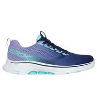 Skechers Women's GO WALK 7 - Hailey Sneaker in Navy Blue, Size 6 | Textile/Synthetic, Vegan, Machine Washable