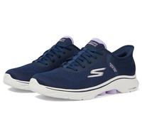 Skechers Women's GO Walk 7 Valin, Navy Textile/Lavender Trim, 2 UK