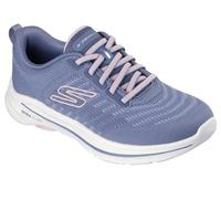 Skechers Women's Go Walk 8 Britt Sneaker, Taupe Textile/Blue Trim, 6 UK