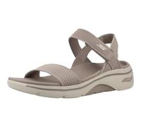 Skechers Arch Fit 2 Bar TPE Taupe Womens Comfortable Sandals 140874 in a Plain Textile in Size 5