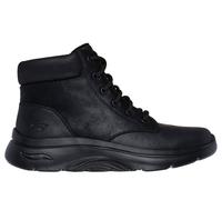 Skechers Women's GO WALK Arch Fit 2.0 - Mountain View Boots in Black, Size 4.5 | Textile/Metal, Vegan