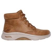 Skechers Women's GO WALK Arch Fit 2.0 - Mountain View Boots in Chestnut, Size 3.5 | Textile/Metal, Vegan