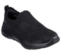 Skechers Women's Go Walk Arch Fit 2.0 Rosa Linda Slip-On Sneakers, Black Textile/Trim, 4.5 UK