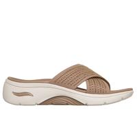 Skechers Women's GO WALK Arch Fit 2.0 Sandal - Arlene Sandals in Tan, Size 3 | Textile/Synthetic, Vegan