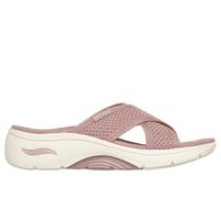 Skechers Women's GO WALK Arch Fit 2.0 Sandal - Grace Sandals in Mauve, Size 4 | Textile, Vegan, Machine Washable