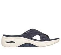 Skechers Women's GO WALK Arch Fit 2.0 Sandal - Grace Sandals in Navy Blue, Size 6 | Textile, Vegan, Machine Washable