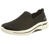 Skechers Women's GO Walk Arch FIT Delora Sneaker, Black Textile/White Trim, 3 UK