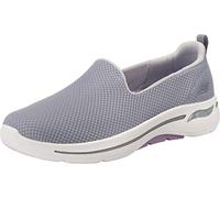 Skechers Women's Go Walk Arch Fit-Grateful Sneakers, Gray/Lavender, 6 UK