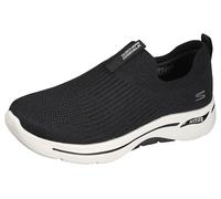 Skechers Women's Go Walk Arch Fit Iconic Sneaker, Black Textile Trim, 2 UK medium
