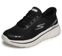 Skechers Women's Go Walk Arch Fit N-Joy Emory Hands Free Slip-ins Sneaker, Black/White, 5.5