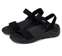 Skechers Women's GO WALK ARCH FIT SANDAL, Black Textile, 8 UK
