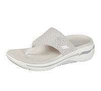 Skechers Women's GO Walk Arch FIT Weekender Sandal, Natural Textile, 8 UK