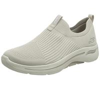 Skechers Women's Go Walk Arch Fit Sneaker, Taupe Textile Trim, 3 UK