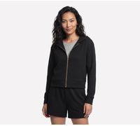 Skechers Women's GO WALK Everywhere Diamond Full Zip Jacket in Black, Size XL | Polyester