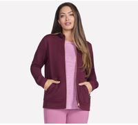Skechers Women's GO WALK Everywhere Jacket in Burgundy/Pink, Size 3XL | Polyester