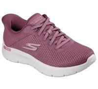 Skechers Women's Go Walk Flex Carla Sneaker, Burgundy Textile/Trim, 3 UK