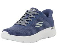 Skechers Women's Go Walk Flex Carla Trainers, Blue Textile/Green Trim, 7 UK