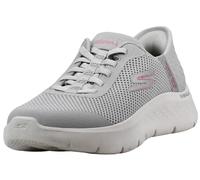 Skechers Women's Go Walk Flex Hands Free Slip-ins - Grand Entry, Grey/Pink, 8