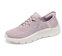 Skechers Slip Ins Go Walk Bungee MVE Mauve Womens trainers 124836 in a Plain Textile in Size 4