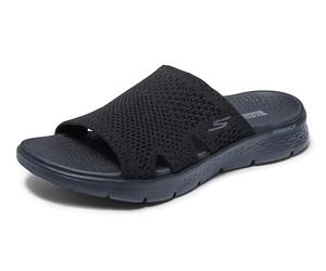 Skechers Women's Go Walk Flex Sandal Elation Sandals, Black Textile, 9 UK