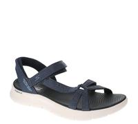 Skechers Women's Slip-ins: GO WALK Flex Sandal - Illuminate Sandals in Navy Blue, Size 4 Wide | Textile, Vegan, Machine Washable