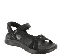 Skechers Go Walk Reef Slip Ins BBK Black Womens Comfortable Sandals 141481 in a Plain Textile in Size 8