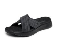 Skechers Women's Go Walk Flex Sandal ImpressedGO Walk Flex Sandals Impressed, Black Grey, 42 EU Weit