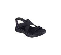 Skechers Women's GO WALK FLEX SANDAL Slip-Ins Sparkle Gore Cross Band Qtr Strap Sandal Black | Size: 8 Skechers Black 8