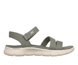 Skechers Women's GO WALK Flex Sandal - Victoria Sandals in Sage, Size 5 | Textile/Synthetic, Vegan, Machine Washable