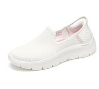 Skechers Women's GO Walk Flex Slipper, Off White Textile/Trim, 5.5 UK