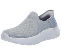 Skechers Women's Go Walk Flex Sunset Rose Hands Free Slip-ins Sneaker, Gray/Lavender, 8.5