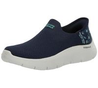 Skechers Women's Go Walk Flex Sunset Rose Hands Free Slip-ins Sneaker, Navy Blue Turquoise, 5 UK