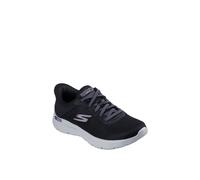 Skechers Women's Go Walk Flex Carla Slip-On Sneakers, Black Textile/Trim, 6 UK
