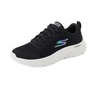 Skechers Women's Go Walk Flex Viva Sneaker, Black Textile/White Trim, 2 UK