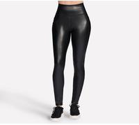 Skechers Women's GO WALK Full Length High-Waisted Sleek Legging in Black, Size Small | Polyester/Spandex