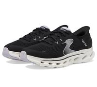 Skechers Women's Slip-On Sneakers Go Walk Glide-Step 2.0 Dani, Black Textile/Lavender Trim, UK 3.5