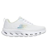 Skechers Women's GO WALK Glide-Step 2.0 - Kristee Sneaker in White/Blue, Size 6 | Textile/Synthetic, Vegan, Machine Washable