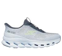 Skechers Women's Go Walk Glide-Step 2.0 Nessa Sneaker, Lt.Blue Textile/Charcoal Trim, 4 UK