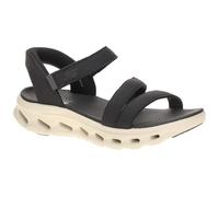 Skechers Women's GO WALK GLIDE-STEP 2.0 SANDAL ELLA Sandals, Black Textile, 4 UK