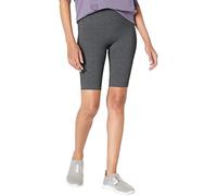 Skechers womens Go Walk High Waisted 10"" Bike Shorts Heathered Gray