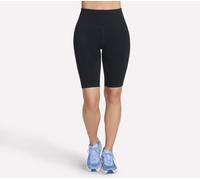 Skechers Women's GO WALK High-Waisted 10 Inch Bike Short in Black, Size Small | Nylon/Spandex