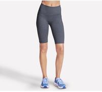 Skechers Women's GO WALK High Waisted 10 Inch Bike Short in Gray, Size 3XL | Nylon/Spandex