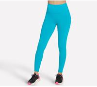 Skechers Women's GO WALK High-Waisted Legging in Navy Blue/Green, Size Medium | Nylon/Spandex